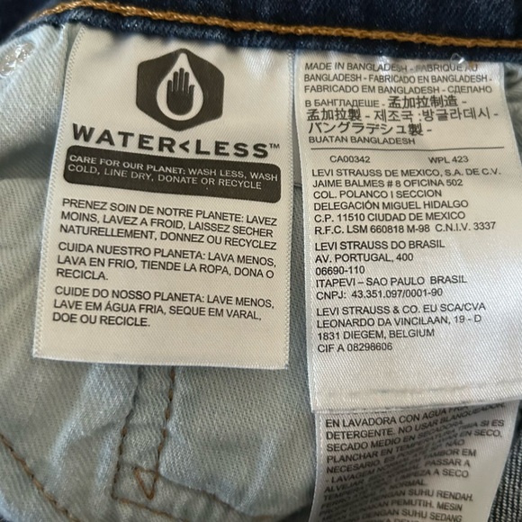 Levi 511 Dark Wash Slim Straight Stretch Button Zip Denim Jeans size 30 - Picture 6 of 12